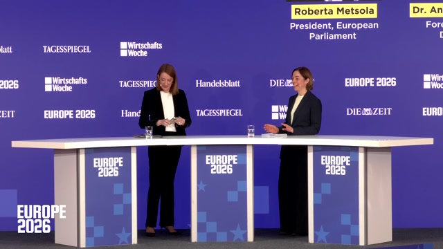 Europe 2026 Conference - A Stronger Europe in an Age of Geopolitics: Q&A with Roberta METSOLA, EP President